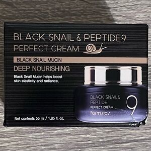 FarmStay Black Snail & Peptide 9 Perfect Cream Snail Mucin Moisturizer Korean